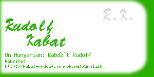 rudolf kabat business card